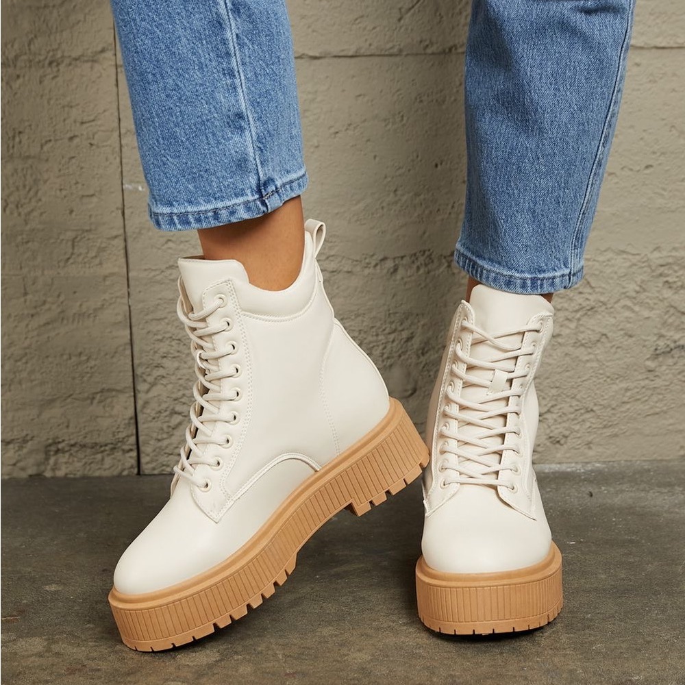 East Lion Corp Platform Combat Boots